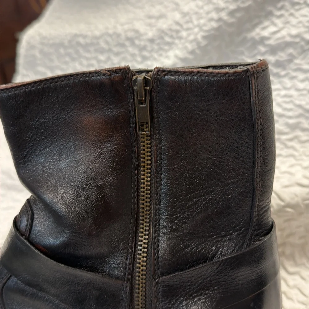 Chaps Black Leather Men's Boots